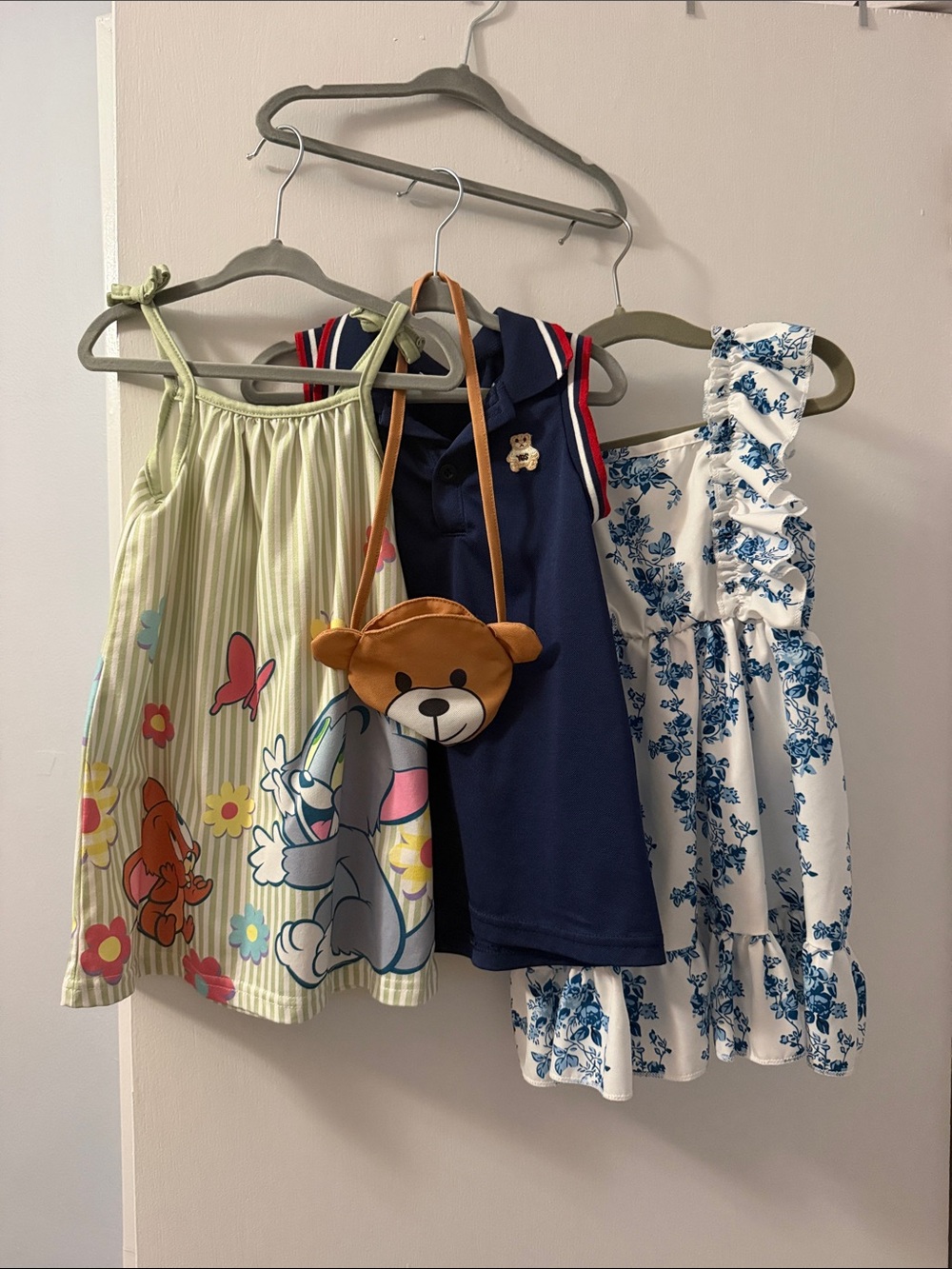 Kids Plush Bear Crossbody Bag - Tan 18-24 months
